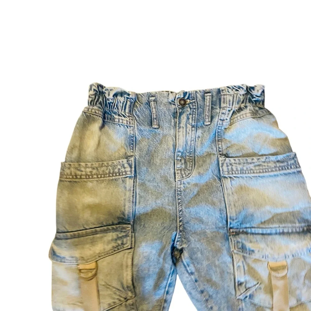 Free People We The Free Hazel Pull-On Drop-Waist Jeans Size XS Perfected Blue - Picture 9 of 13